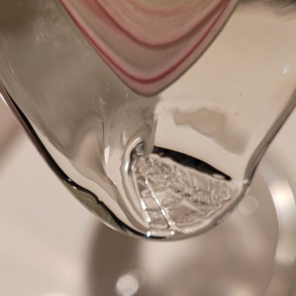 Murano Glass Flower with Pink and Cream Accents, Made In Italy - Picture 10 of 14